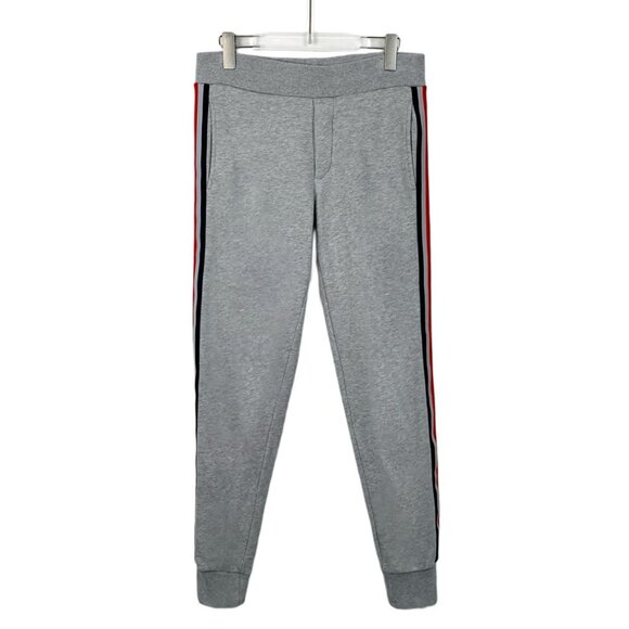 Moncler Gray Side Stripe Logo Patch Casual Pants Size S